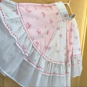 Pink floral and dotted Swiss Outfit